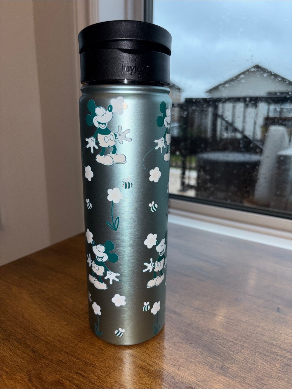 Disney Mickey Mouse Floral & Bee Stainless Steel Water Bottle - 22oz